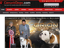 Tablet Screenshot of canuckdogs.com